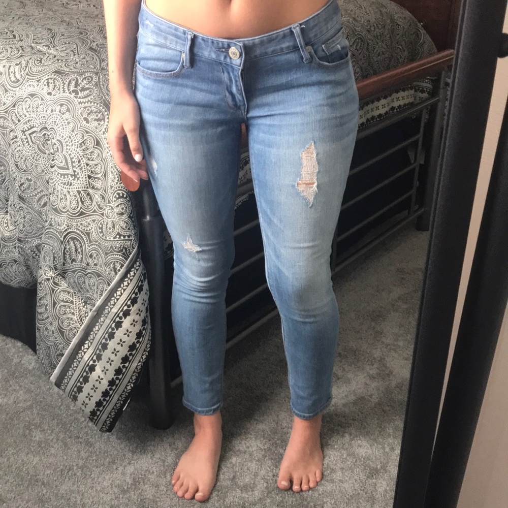 Express light wash jeggings